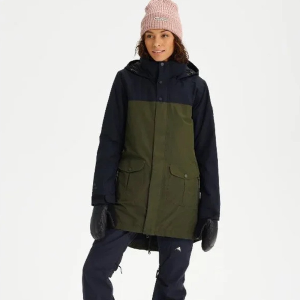 Burton Eyris Goretex Ski Snowboard Jacket - Olive and Black - Medium